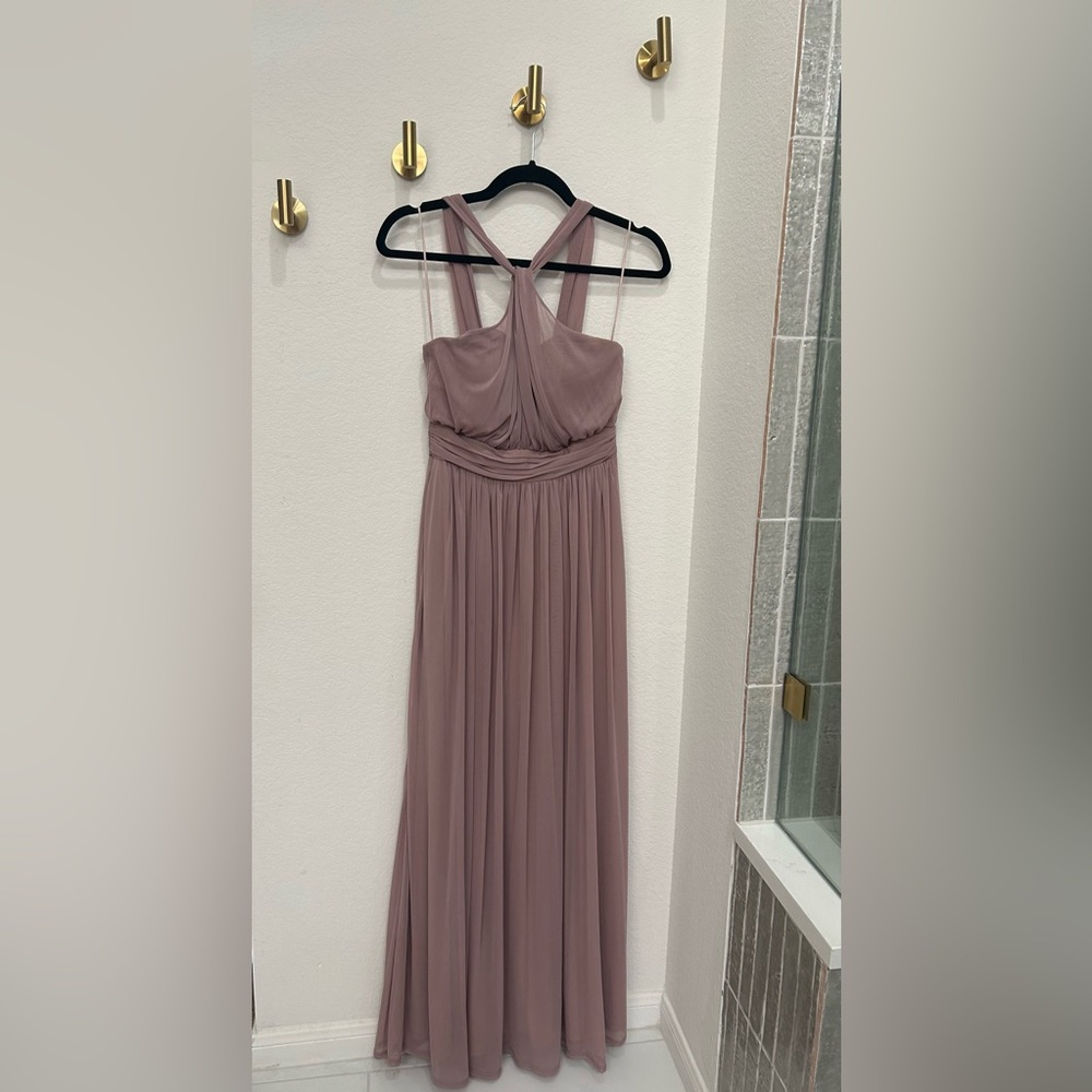 Birdy Grey Dark Mauve Chiffon Maxi Dress